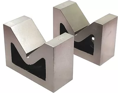 $47.50 • Buy Cast Iron Vee V Block Set Of 2 Pieces 4  X 1 -1/2  X 3  Without Clamp Ground