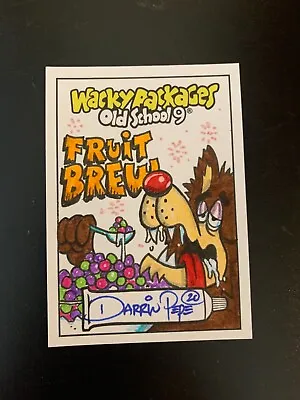 2019 Topps Wacky Packages OLDS9 Old School 9 Fruit Brew Darrin Pepe Sketch Card • $99.99