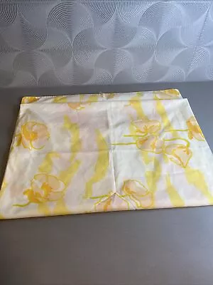 Burlington House Vintage Pillowcase Standard Orange Yellow Floral FLAW • $5