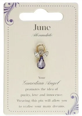 £4.99 • Buy Guardian Angel June Birthstone Month Alexandrite  Pin Badge, Small Gift Idea