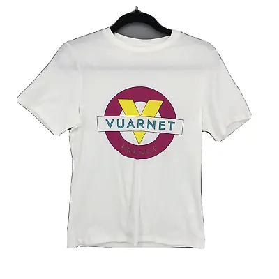 VTG Vuarnet 90's 80's Womens Top Surf T-Shirt Neon White Extra Small XS NEW • $11.99