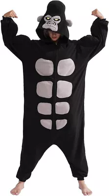 Anrgy Gorilla Ape Monkey One Piece Kirugumi Onesie0 Costume! (Adult Size Medium) • £29.18