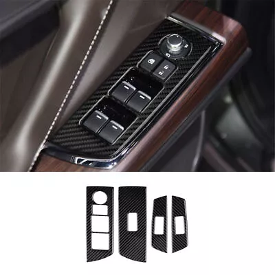 4Pcs Carbon Fiber Interior Window Lift Panel Cover Trim For Mazda CX-9 2016-2022 • $26.30