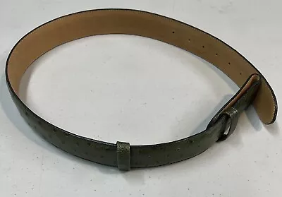 Cellini Genuine Ostrich Men’s Belt Size 32 Olive Green No Buckle • $39.90