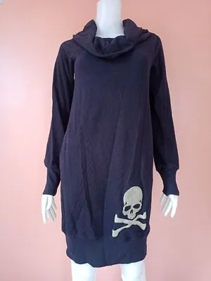 Mastermind Japan Long Sweater Cowl Neck Dress Black Size 0 • £137.77