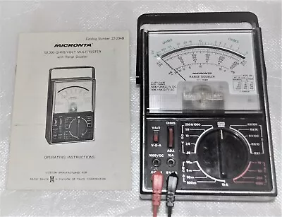 Micronta Model Range Doubler 22-204b Multimeter Good Vintage Commercial Surplus • $43.99