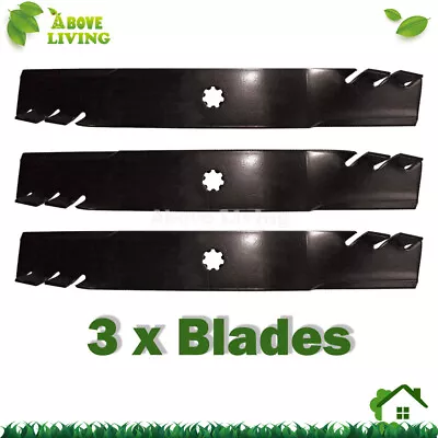 3x Mower Tooth Blades For 48  John Deere Z245 Z255 EZTrak Z355E ZTrak 48  Deck • $102.69