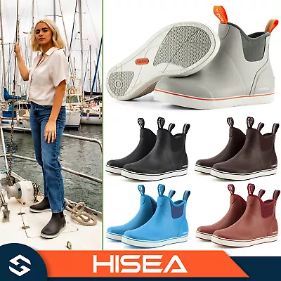 HISEA Women Ankle Deck Boots Fishing Waterproof Anti Slip Chelsea Rain Booties • $47.89