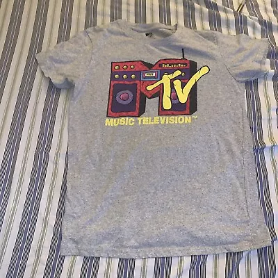 MTV Viacom 2022 Colorful Boombox Speaker Gray Graphic Logo Men Medium T-Shirt • $5