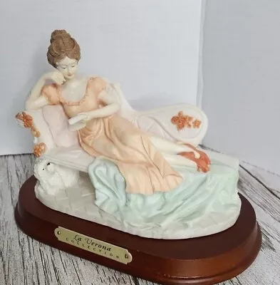 La Verona Collection Lady Reading On Chase Lounge Figurine • $14.99