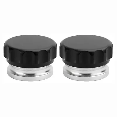 2pc 38mm 1.5  Aluminium Alloy Weld Filler Neck And Cap Oil Fuel Water Tank Black • $22.99