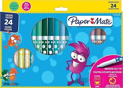 Papermate Colouring Felt Tip Pens Assorted 24pk • £4.99