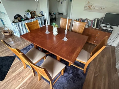 $700 • Buy Dining Table: 7 Piece TEAK Extendable Dining Suite
