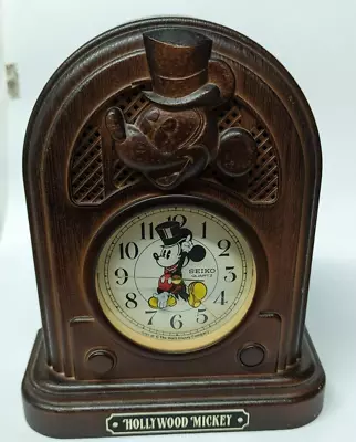 Vintage Seiko Walt Disney Hollywood Mickey Mouse Quartz Clock Working • $19.99