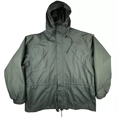 Cabelas Mens XL Tall Gore-Tex Jacket Fly Fishing Wading Shell Green Cinch Waist • $49.88