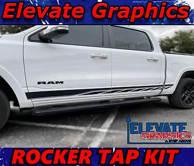 For Ram 1500 Side Rocker Tap Stripes 3m Vinyl Graphics Stickers Decals 2009-2023 • $49.99