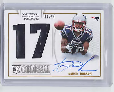 2013 National Treasures #1 Aaron Dobson RC Colossal Auto #'d /99 • $12.95