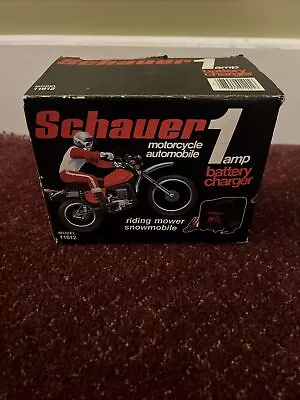 Schauer Motorcycle Battery Charger Tender 6 12 Volt 1 Amp MODEL 11612 Mint Box🔥 • $47.50