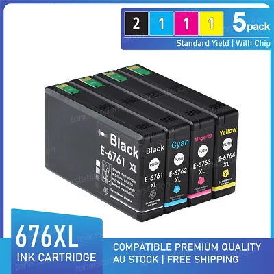 5x Generic Ink E-676XL For Epson Workforce Pro WP4530 WP4540 • $26.90