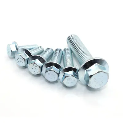 M8 Fine Pitch Thread Flanged Hex Bolts High Tensile Grade 10.9 Din 6921 Uk • £2.43