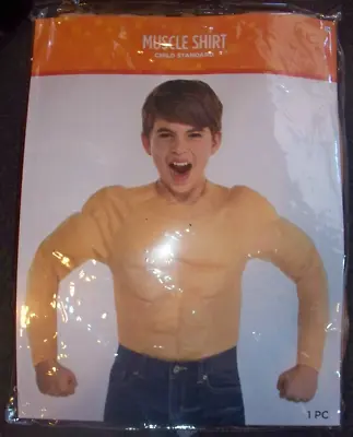 NEW Child Muscle Shirt Costume Kids Up To Size 10 Ripped Chest Abs • $13.99