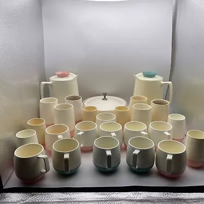 $30 • Buy 29pcs Vintage Dinex Insulated Bopp Decker Camping Cups Plastic Mugs Pitchers