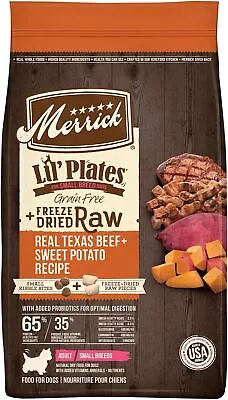 Merrick Lil’ Plates Grain Free Dry Dog Food For Small Dogs Texas Beef And Sweet • $61.95