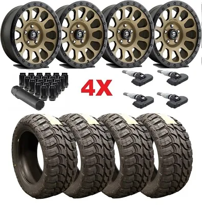 18 Fuel Vector Wheels Rims Bronze Tires 33 12.50 18 Mud Fits Trd Tundra Sequoia • $2395