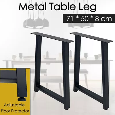 Set Of 2 Table Legs Coffee Dining Table Legs DIY Metal Leg 71X50cm • $84.95