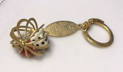 Vintage Las Vegas Dice Gambling Nevada Gamble Casino Metal Keychain Key Ring • $27.99