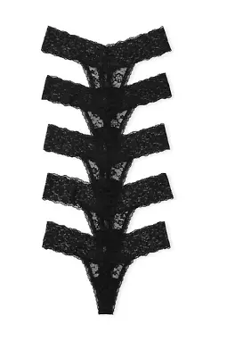 VICTORIA'S SECRET 5-Pack Lace Thong Panties  Size L M S New #B2-6 • $26.86