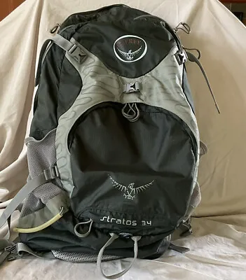$75 • Buy Osprey Stratos 34  M Size Hiking Backpack 34L Backpack Lightly Used