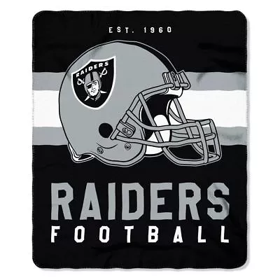 Oakland Raiders NFL Helmet 50  X 60  Logo Soft Fleece Throw Blanket - NWT • $19.99