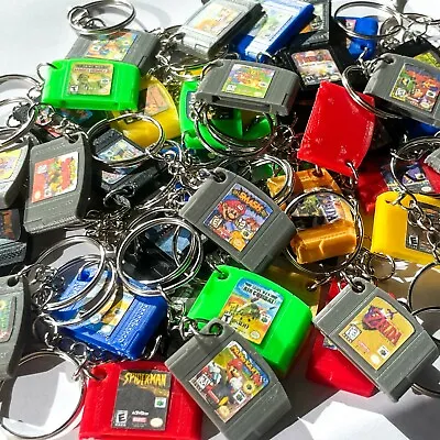 $10 • Buy Nintendo 64 - N64 - Cartridge Keychain - 3D Printed Keychain