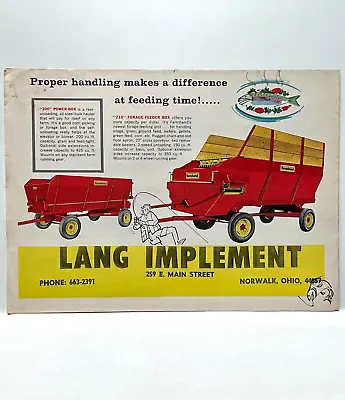 Vintage Farmhand Power Forage Feeder Box Farming Tractor Equipment Brochure • $12.74