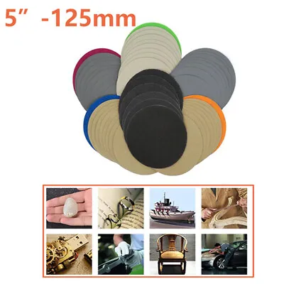 $5.27 • Buy 125mm Wet & Dry Sanding Discs 5 Inch Sandpaper Hook And Loop Pads Grit 60-10000