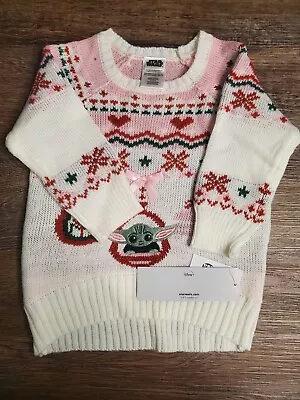 $7.99 • Buy Star Wars Baby Yoda The Mandalorian Christmas Sweater Kid's Baby 12 Month NEW