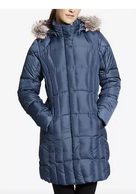 EDDIE BAUER Women's Winter Coat Lodge Down Parka~Light Navy~XS~$245 • $85