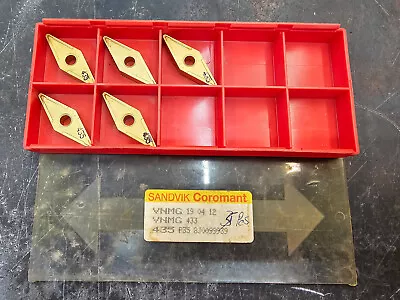 Qty 5 Sandvik VNMG 433 VNMG190412 435 Grade Carbide Inserts • $30