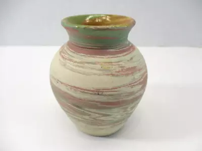 Vtg Pottery Pot Vase Souvenir Silver Springs Fla Hand Made Mission Swirl USA • $13.75