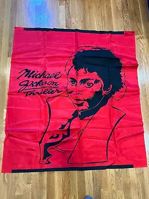 MICHAEL JACKSON THRILLER FLAG RARE NEW  FLAG MID 80'S JACKSON 5 Silk Banner • $34.99