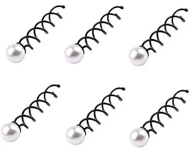 $10.19 • Buy 10 Pack Pearl Spiral Hair Pin Clip Bun Stick Spin Screw Twist Barrette For Women