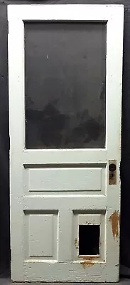 32 X81  Antique Vintage Old Wood Wooden Entry Exterior Door Window Wavy Glass • $349.99