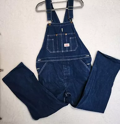 Round House Denim  Carpenter Farmer Great Bib Overalls   Mens 34 X 30 EUC   • $34