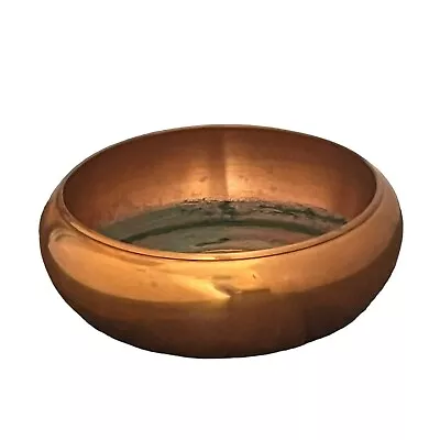 Vintage Solid Copper Wide Shallow Bowl Planter 7-1/2  • $20