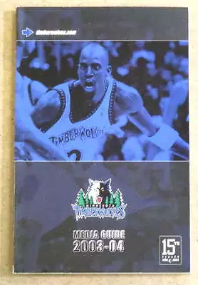 Minnesota Timberwolves Nba Basketball Media Guide - 2003 2004 - Near Mint • $5.99