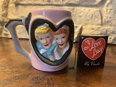 I Love Lucy Vandor 3D Best Friends Forever Pink Coffee Cup Mug 🔥 NEW 🔥 • $9.98