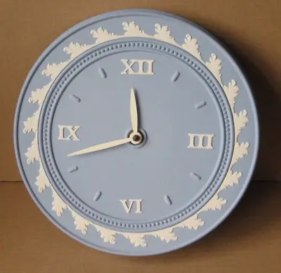 Wedgwood Blue Jasperware Clock Large Acanthus Wall Clock RARE • $533.81