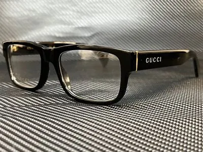 GUCCI GG1141O 001 Black Rectangle 56 Mm Men's Eyeglasses • $182.25