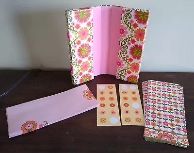 Vera Bradley Note Card Folio Folkloric Stationery Set Floral Incomplete Set • $11.95